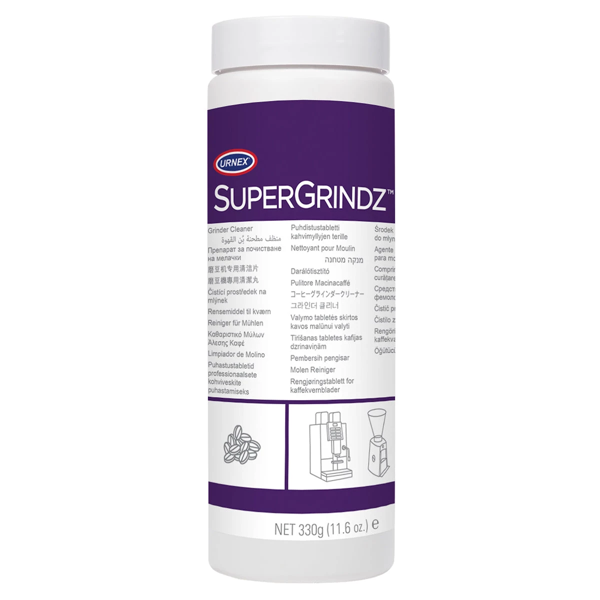 Urnex SuperGrindz Grinder Cleaner For Super Automatic Espresso Machines - 12oz