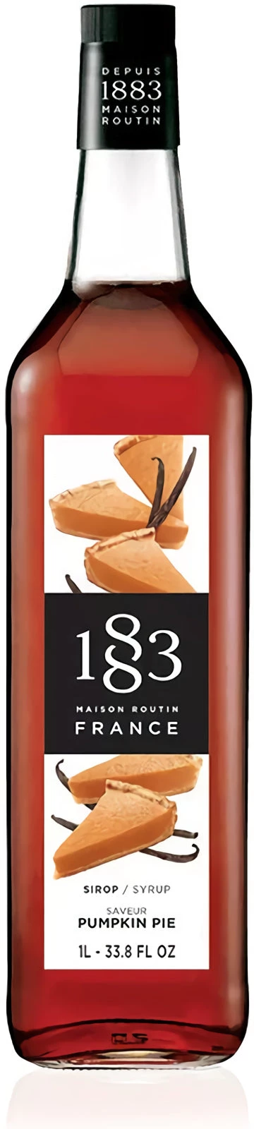 1883 Pumpkin Pie Syrup - 1l (Glass Bottle) Tea