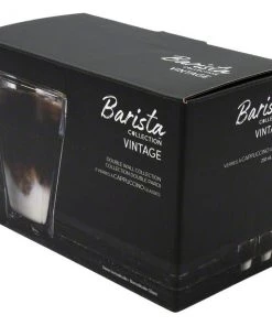 Tea Safdie & Co. Barista Vintage Cappuccino Glasses – Double Wall – Set Of 2 – 250 Ml