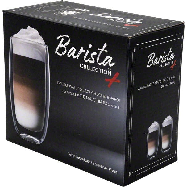 Tea Safdie & Co. Barista Plus Double Wall Latte Macchiato Glasses - Set Of 2 - 380 Ml