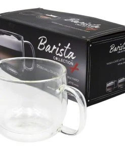 Tea Safdie & Co. Barista Plus Double Wall Latte Mugs - Set Of 2 - 475 Ml