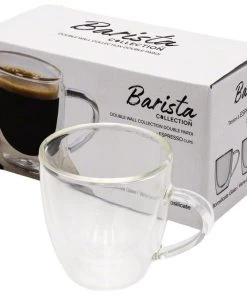 Safdie & Co. Barista Double Wall Espresso Mugs – Set Of 2 - 75 Ml