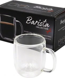 Tea Safdie & Co. Barista Plus Double Wall Espresso Mug - Set Of 2 - 80 Ml
