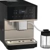 Miele CM6360 Super Automatic Espresso Machine - Obsidian Black/Clean Steel Tea