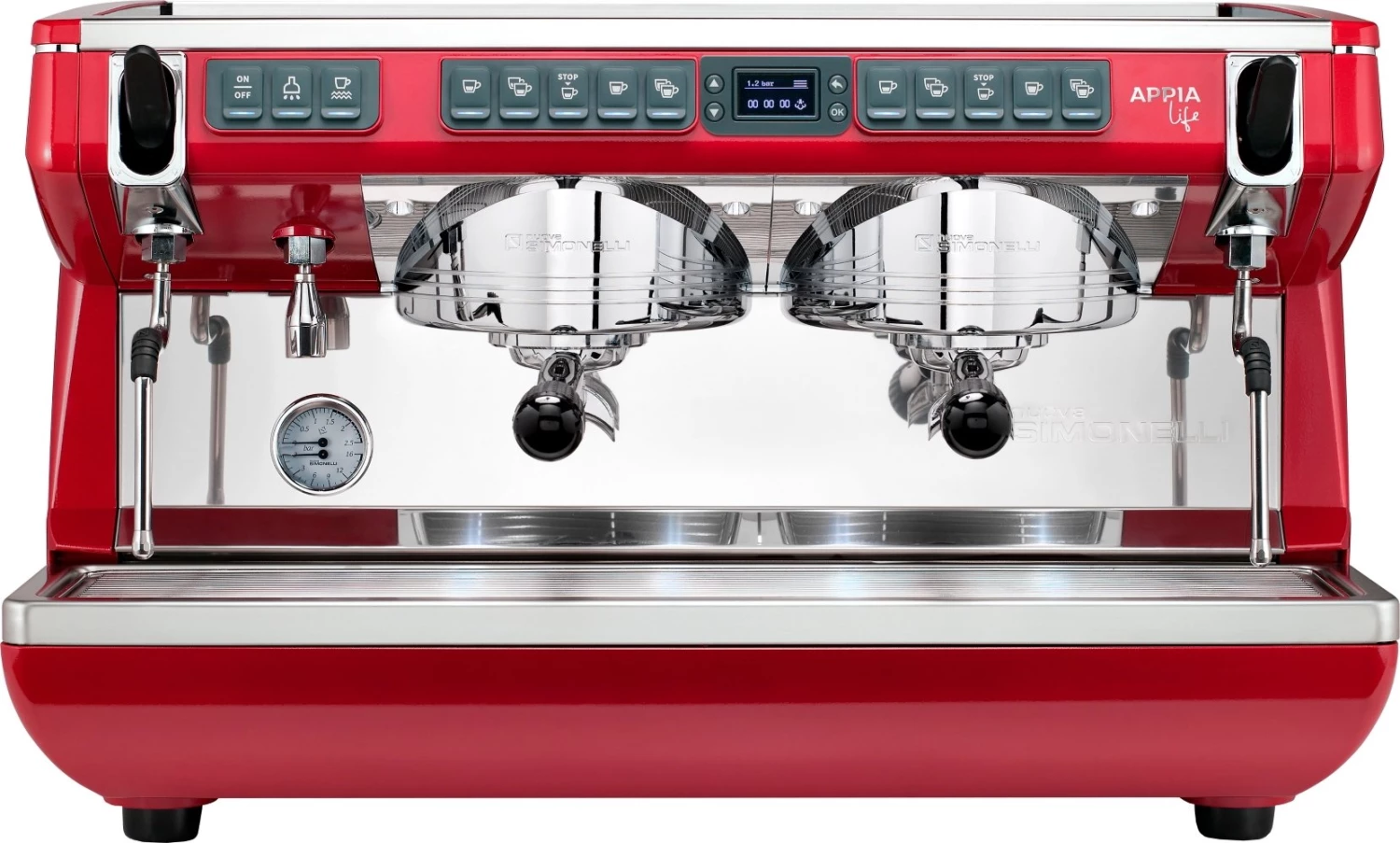 Nuova Simonelli Appia Life - 2 Group - Volumetric W/ Easy Cream - XT - Heart Red