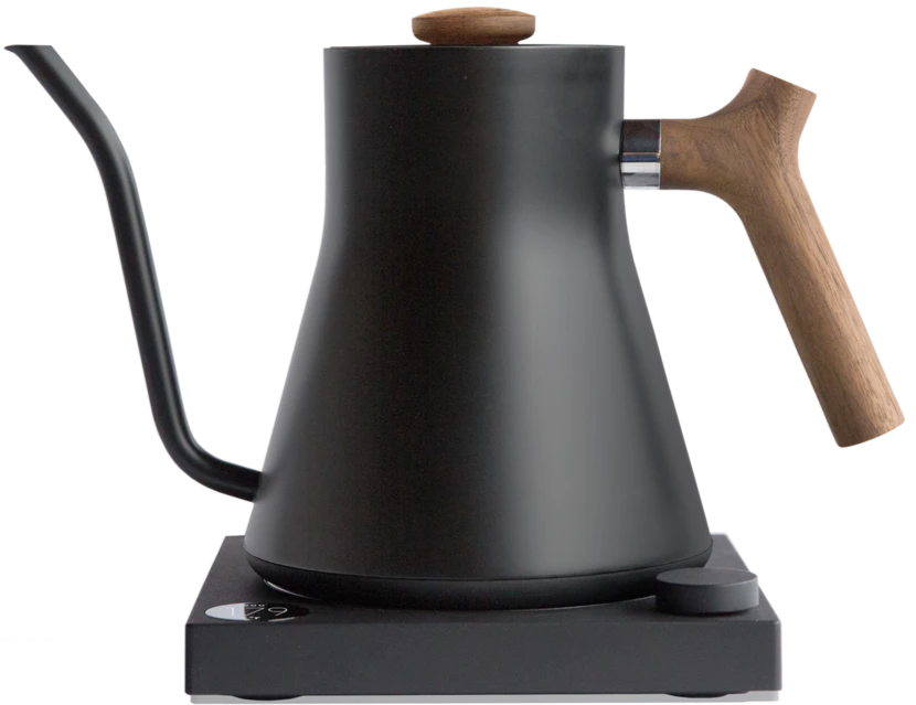 Tea Fellow Stagg EKG Pour-Over Kettle 0.9L - Matte Black + Walnut