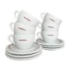 Elektra Cappuccino Cups And Saucers - Set Of 6