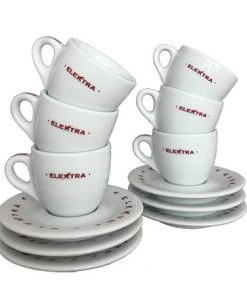 Tea Elektra Espresso Cups And Saucers - Set Of 6