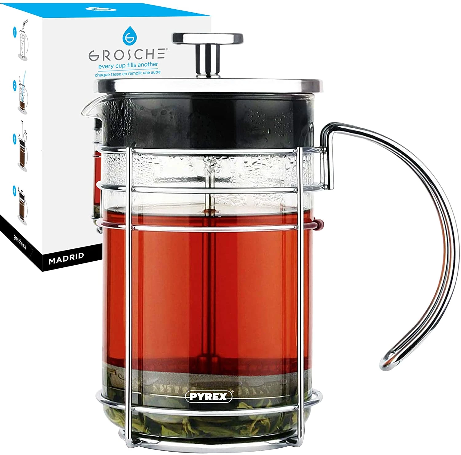 Grosche Madrid French Press - 34 Oz Tea