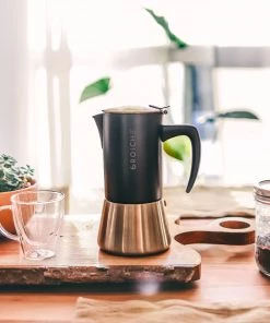 Tea Grosche Milano Stovetop Espresso Maker - Steel Black