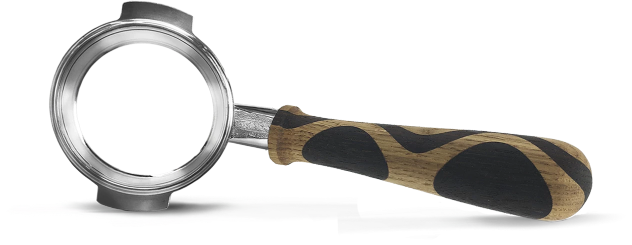 Tea Pesado Bottomless (Naked) Portafilter For La Marzocco And E61 Group - Ola Wood