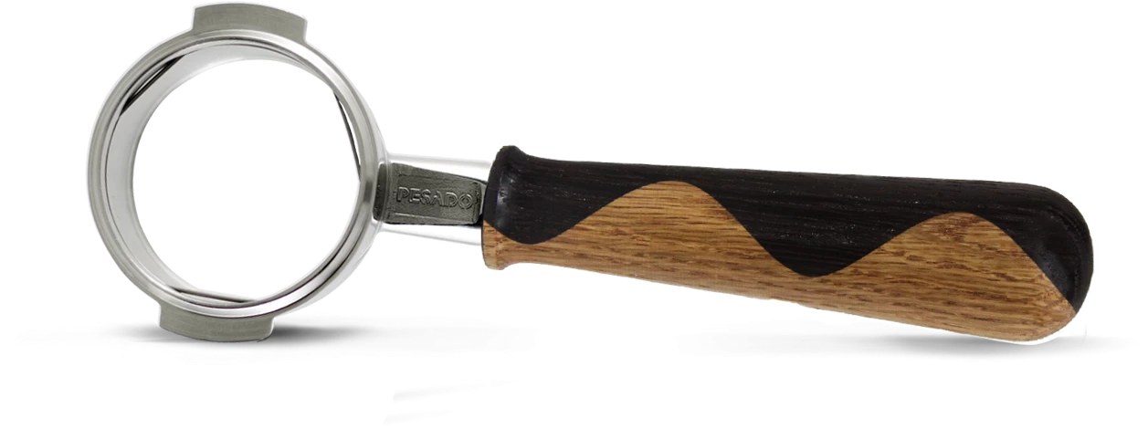 Tea Pesado Bottomless (Naked) Portafilter For La Marzocco And E61 Group - Ola Wood