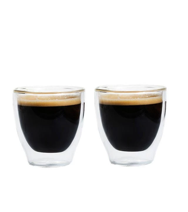 Grosche Turino Double Wall Espresso Glasses - 2.4 Oz Tea