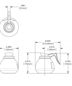 Bunn Glass Coffee Decanter - 1.9L - Case Of 3 - Black Commercial